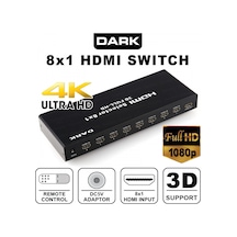 Dark Dk-hd-sw8x1 8 Girişli 1 Çıkışlı Full Hh Kumandalı Hdmı Swıtch Seçici