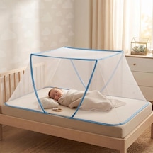 Portatif Bebek Ve Çocuk Sinek Koruyucu Cibinlik Tül 50x125 Cm Katlanabilir Beşik Ve Yatak Tülü Çok Renkli