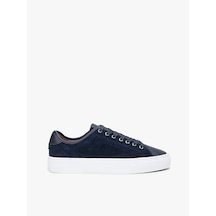 Tommy Hilfiger Premıum Dress Leather Mıx Erkek Mavi Sneakers - Fm0fm05842