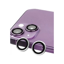 Newface Apple Uyumlu iPhone 14 Raze Metal Kamera Lens - Gümüş,