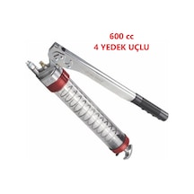 Cmc Havalı Gres Pompası Şeffaf El Tipi 600 Cc 4 Yedek Uçlu