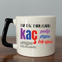 Bu Dik Duruşun Baskılı Kadınlar Günü Siyah Kulplu D Kupa