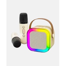 Tnabilir - 624 - Karaoke Hoparlör Bluetooth 5.0 Ve - Flzdgnkr - Çift Mikrofonlu