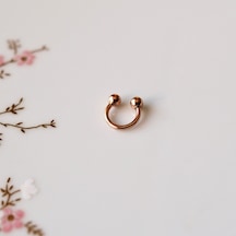 Heppii İki Ucu Toplu Smiley Piercing 6 Mm Tragus, Helix Kıkırdak Lob Gümüş