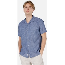 Colin's Colins Normal Kesim Shirt Yaka Cepli Mavi Erkek Kısa Kol Gömlek Cl1068758 Cl1068758 Q1.v1 Inv İndigo