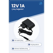 Şarj Adaptörü 12v 1a Ac/dc Fişi 230vac /60hz Kararlı Çıkış Router