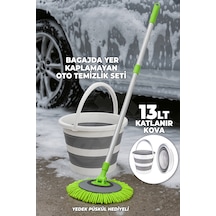 Çizmez Oto Mop Ve 13 Lt Katlanır Kova - Bagajda Yer Kaplamaz