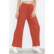Zhlbutik Fitilli Pantolon Açıkkiremit Kiremit
