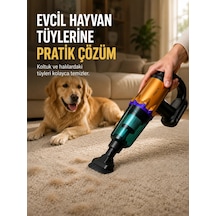 Yüksek Çekiş Gücüne Sahip Şarjlı El Süpürgesi Araç Ve Ev Kullanımına Uygun 1
