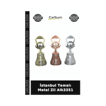 Özel Üretim Hediyelik Hatıra Dekoratif Turistik Aksesuar İstanbul Temalı Metal Zil Alk3351