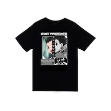 Hunter X Hunter Anime Baskılı Unisex %100 Pamuk Siyah T-shirt SIYAH