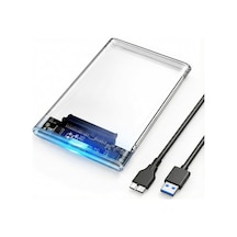 2.5" Sata Hdd/ssd Harici Disk Kutusu - Usb 3.0 Micro-b 5gbps E Kadar Hız - 4tb A Kadar Destek - Windows/mac/linux Uyumlu - Taşınabilir Şeffaf Harddisk Kutusu