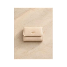 Names Bag Kadın Küçük Boy Çıtçıtlı Cüzdan Ve Kartlık Krem Krem