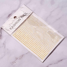 Adanil Nail Art Kendinden Yapışkanlı Şerit Sticker Parıltılı Altın