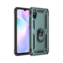 Xiaomi Redmi 9a Kılıf Sofya Yüzüklü Silikon Kapak - Yeşil 0.2M-Çok Renkli