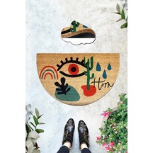 Coco Voll 45x75 Cm Doğal Koko Kıl Paspas,hindistan Naturel Kapı Önü Paspası Renkli