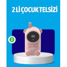 Usb Şarjlı Çocuk Telsizi Renkli Ekran, Vox Modu, Kompakt Tasarım - Lisinya Pembe