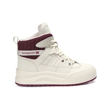 Krem Sneakers Vegan Kadın Bot Bordo