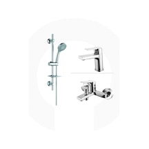 Creavit BTLN1525SH425SET Luna Lavabo Banyo Armatürü Ve Duş Seti Krom