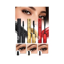 3b Trend 3'lü Maskara Seti Hacim Veren, Kıvırıcı Ve Uzatıcı Siyah Rimel 3 Farklı Fırça Yapısı Black Ice Illuminator