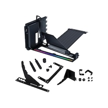 Lian Li Atx Pc Kasası 4 Yuvalı Dikey Gpu Kiti Vg4v4 - Premium Gen 5 Yükseltici Kablo Pcı-e 5.0 X16-200mm, Pcıe 3.0/4.0 Uyumlu, Ayarlanabilir Konum - Çoğu Pc Kasasına Uyar Vg4v4 Siyah