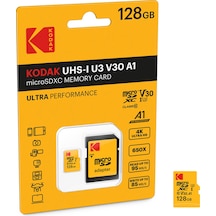 Kodak Mikro Sd 128Gb Uhs-I U3 Ultra Performans Hafıza Kartı