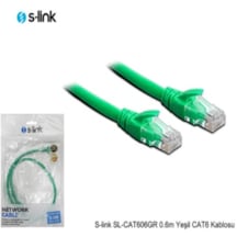 S-Link Sl-Cat606Gr 0.6M Cat6 Kablosu Yeşil