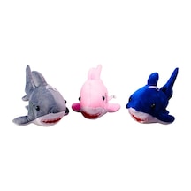 1811201 - Peluş Sesli Köpekbalığı Baby Shark 25 Cm Lisinya Mavi
