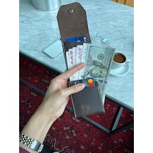 Mft Leather Hakiki Deri Çıtçıtlı Erkek Cüzdan Nova 5801 Kahverengi