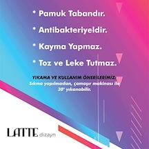 Amaris Desenli Kadife Pamuk Tabanlı Yıkanabilen Kaydırmaz Antibakteriyel Salon Halısı 100x200 Çok Renkli