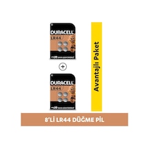 Duracell Özel LR44 Alkalin Düğme Pil 1.5V 76a / A76 / V13ga 2 x 4'lü Paket
