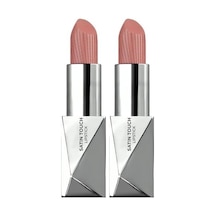 Alix Avien Uzun Süre Kalıcı Nemlendirici Pürüzsüz Etkili Yarı Mat Ruj Satin Lipstick 814 Red 2 Paketi 0