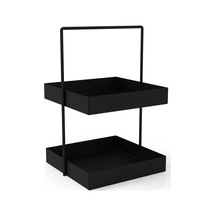 20x20 Siyah Tezgahüstü Mutfak Ve Banyo Iki Katlı Organizer Belirtilmemiş