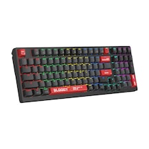 Bloody WS98 Siyah Q Türkçe 2.4G + Bluetooth Kablosuz RGB Hot Swapple Mekanik Klavye-Red Plus Switch
