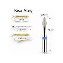 Vladmiva Elmas Freze Başlık Yuvarlak Ateş Orta Sertlik Mavi 0.21 MM Adet