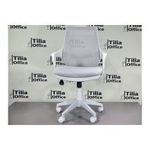 Port Çalışma Koltuğu Açık Gri Beyaz Ayak