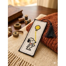Snoopy Kanaviçe Kitap Ayracı