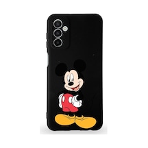 Samsung Galaxy A15 Uyumlu Lansman Kılıf Içi Kadife Mickey Mouse-e Tasarımlı Kapak Çok Renkli
