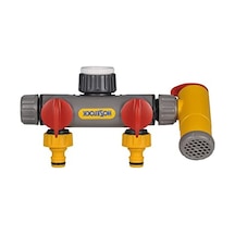 Çift Yönlü Vanalı Musluk Bağlantısı, 1/2" - 3/4" Uyumlu