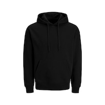 Startmore Unisex Siyah Kanguru Cepli Kapüşonlu Kışlık Sweatshirt Hoodie Siyah
