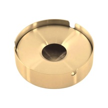 Skoçlu Sarı Pirinç Metal Kapaklı Küllük Kül Tablası - Sigara Küllüğü - 10 Cm. - 1 Adet