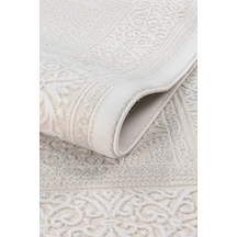 Badelya Home Krem Ekru 7101 Modern Doğal Taban Saçaklı Salon Koridor Mutfak Çocuk Oturma Odası Halı Yolluk 7101krem-ekru