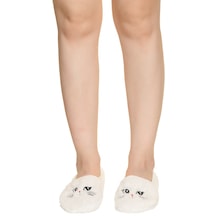 Natural Çorap Kadın Kedili Beyaz Patik - Sbxss210033 Beyaz-36-40