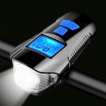 Schulzz T6 Led 1000 Lümen Kornalı Ve Hız Göstergeli Su Geçirmez Usb İle Şarj Edilebilir Bisiklet Farı Çok Renkli