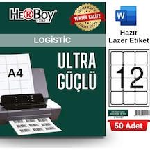 Herboy Hb-1012 63,5 X 72 Mm A4 Laser Etiket 50 Adet