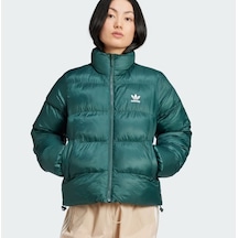 Adidas Adicolor Dolgulu Yeşil Kısa Mont Jd0416 Yeşil