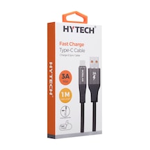 Hytech Hy-X410 3A Type-C 1Mt Gri Data + Şarj Kablosu