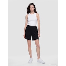 Lcw Comfort Siyah Soft Touch Taşlı Kadın Şort