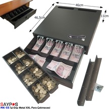 Montaj Askılı İç-dış Ful Metal 5 Banknot Para Çekmecesi 46x46x11