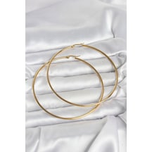 316l Çelik Gold Renk 80 Mm Kadın Halka Küpe - Çok Renkli